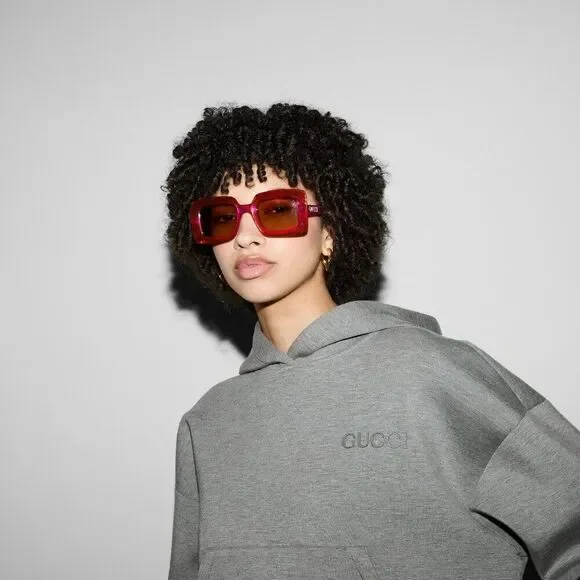 NEW Gucci GG1718S 003 Green Women Square Sunglasses GG 1718S - Picture 11 of 13